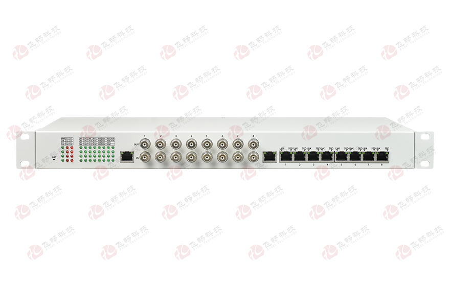 飛暢科技-32路電話+8E1+8FE物理隔離（1+1光備份，19英寸）電話光端機(jī)