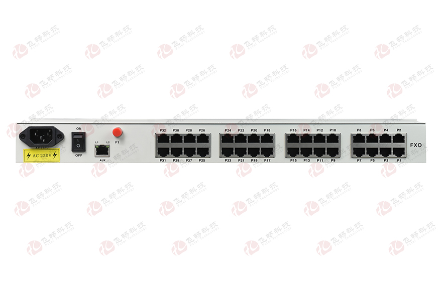 飛暢科技-32路電話+16E1+4FE+4GE+2路數(shù)據(jù)+SNMP+console（19英寸，物理隔離）電話光端機(jī)